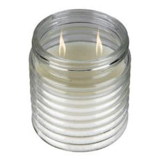 Candle  with 2 Wicks in Round Glass Container, 11.8cm - assorted  